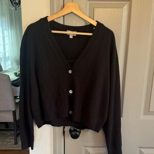 Black Jcrew women’s cashmere sweater set